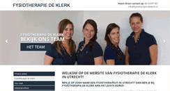 Desktop Screenshot of fysiotherapie-deklerk.nl